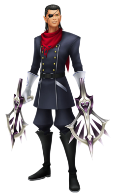 Braig with his eyepatch in Kingdom Hearts Birth by Sleep'